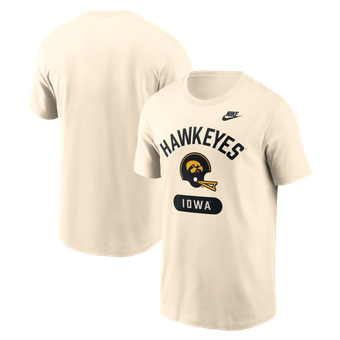 Men's Nike Natural Iowa Hawkeyes Legacy Arch Helmet T-Shirt