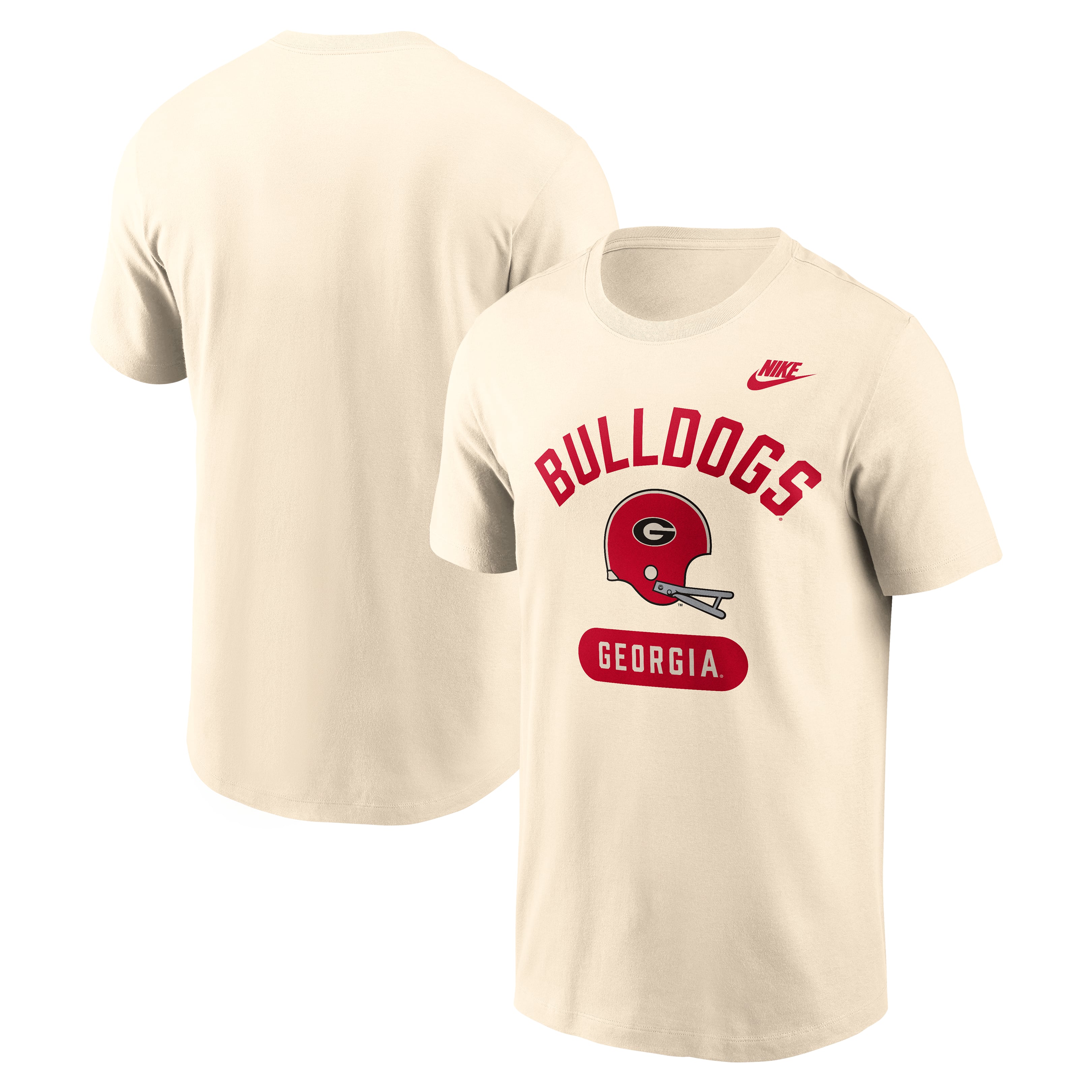 Men's Nike Natural Georgia Bulldogs Legacy Arch Helmet T-Shirt