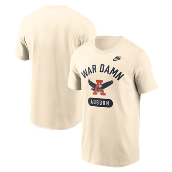 Men's Nike Natural Auburn Tigers Legacy Arch Helmet T-Shirt
