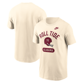 Men's Nike Natural Alabama Crimson Tide Legacy Arch Helmet T-Shirt