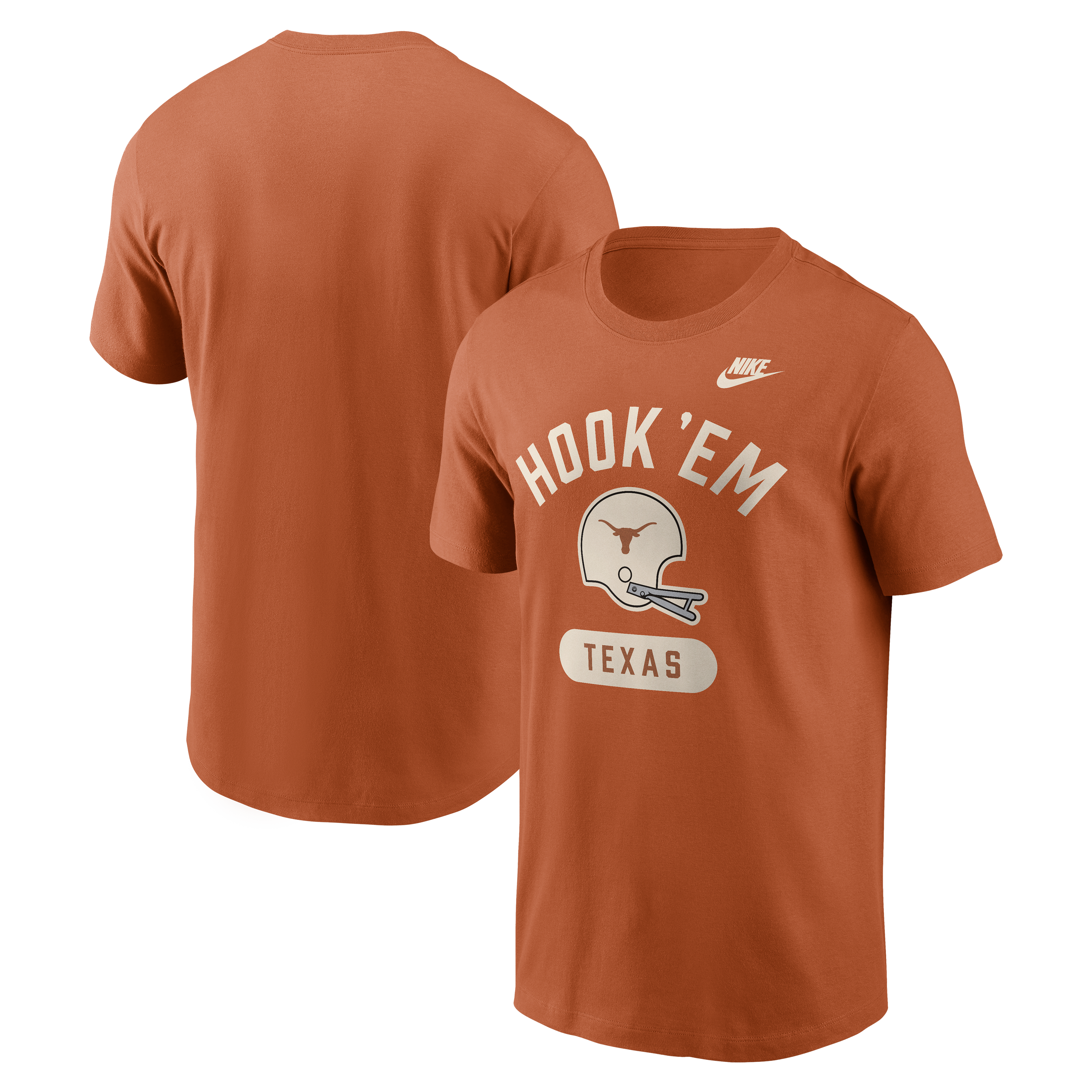 Men's Nike Texas Orange Texas Longhorns Legacy Arch Helmet T-Shirt