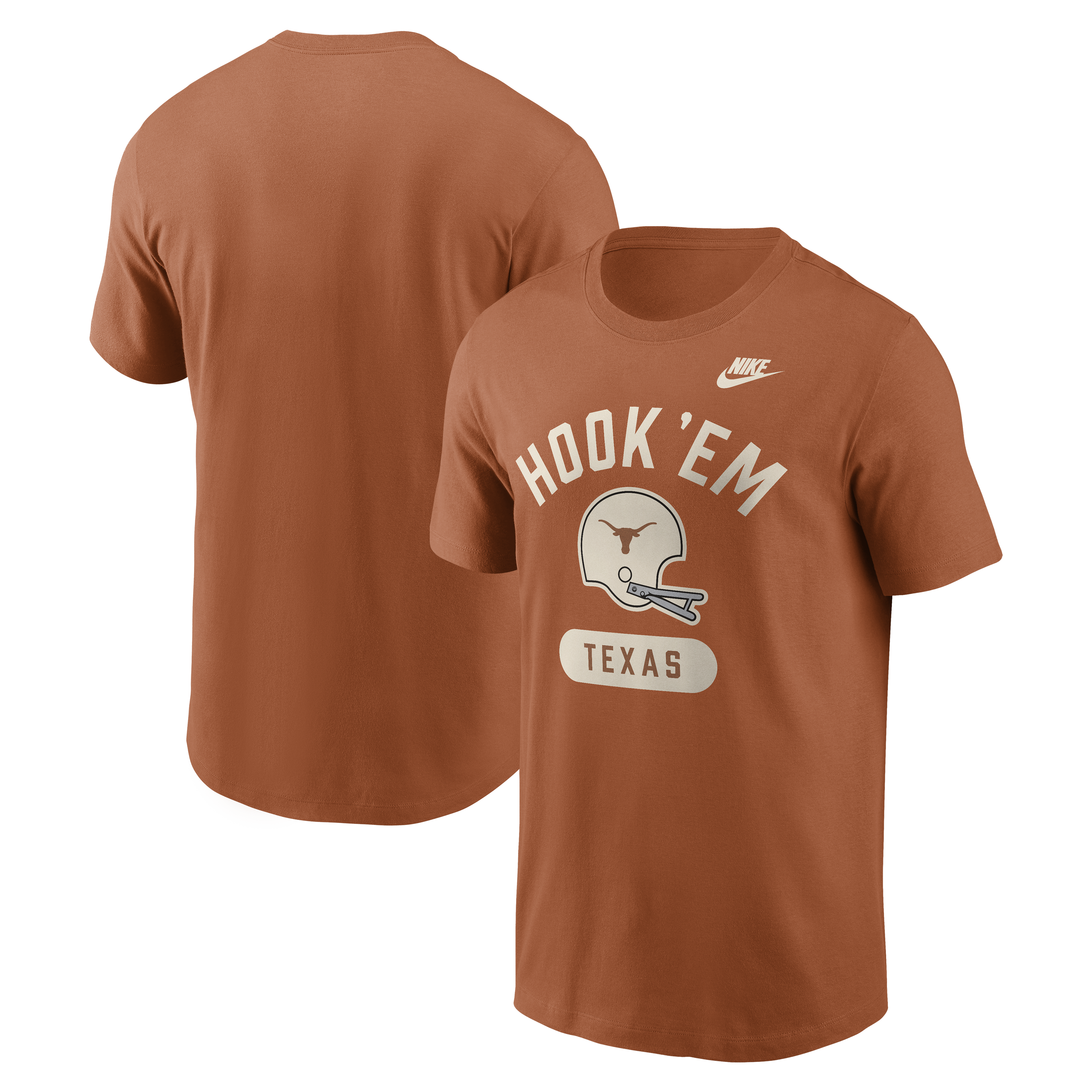 Men's Nike Texas Orange Texas Longhorns Legacy Arch Helmet T-Shirt