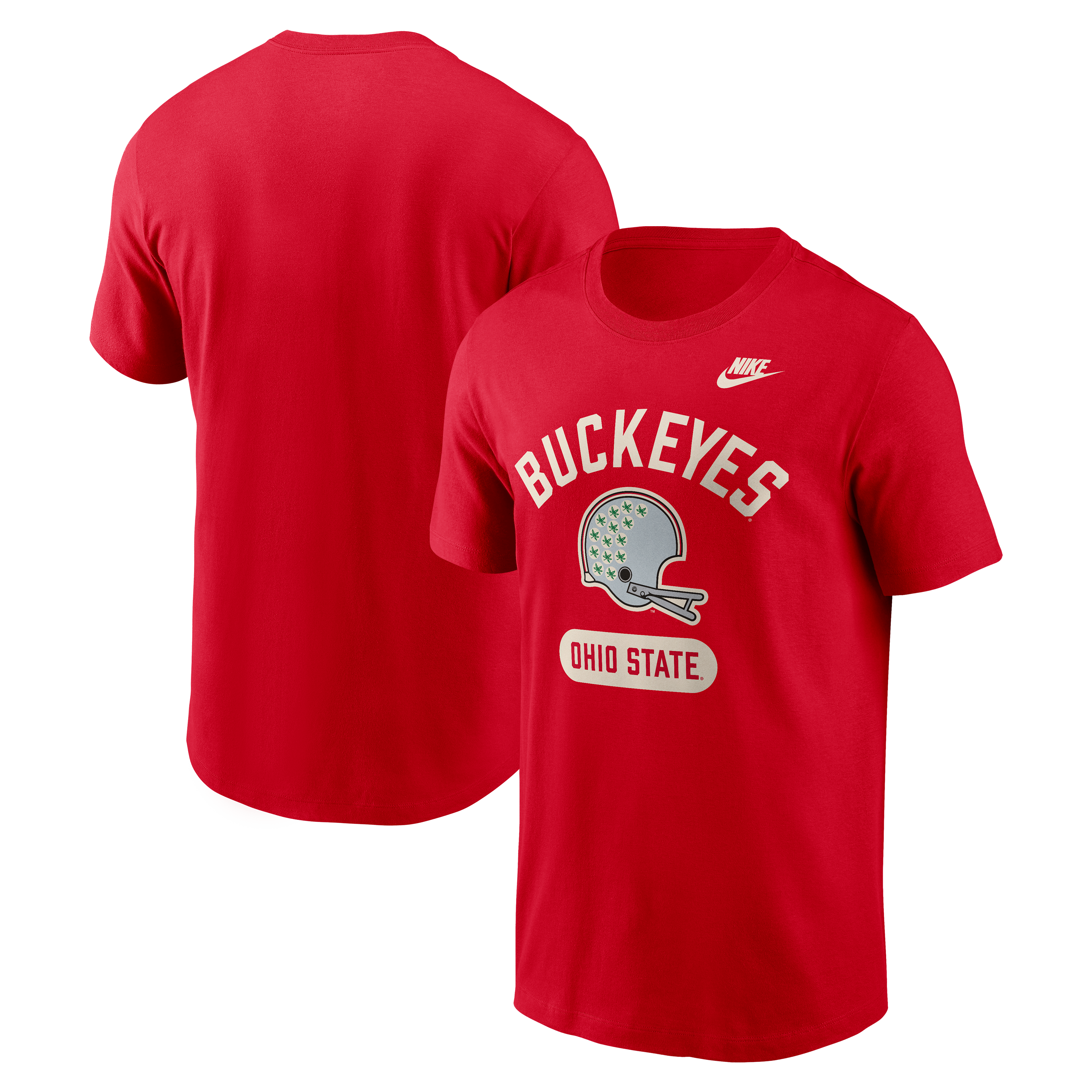Men's Nike Scarlet Ohio State Buckeyes Legacy Arch Helmet T-Shirt