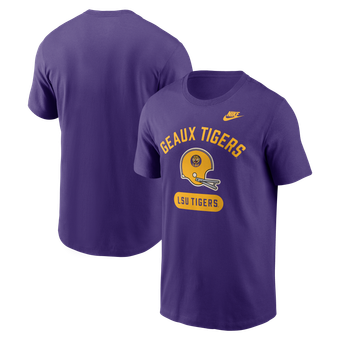 Men's Nike Purple LSU Tigers Legacy Arch Helmet T-Shirt