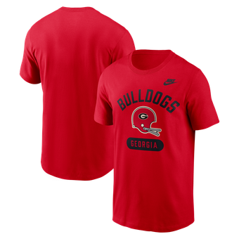 Men's Nike Red Georgia Bulldogs Legacy Arch Helmet T-Shirt