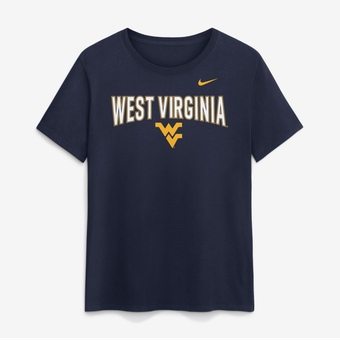 Women's Nike  Navy West Virginia Mountaineers Arch Logo T-Shirt