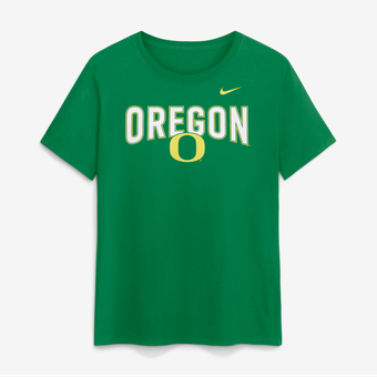 Women's Nike  Green Oregon Ducks Arch Logo T-Shirt