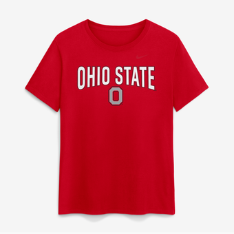 Women's Nike  Scarlet Ohio State Buckeyes Arch Logo T-Shirt
