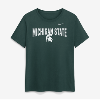 Women's Nike  Green Michigan State Spartans Arch Logo T-Shirt