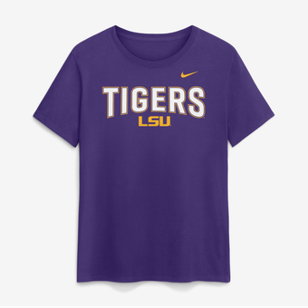 Women's Nike  Purple LSU Tigers Arch Logo T-Shirt