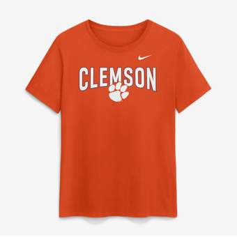 Women's Nike  Orange Clemson Tigers Arch Logo T-Shirt