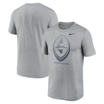 Men's Nike Gray West Virginia Mountaineers Primetime Legend Football Icon Dri-FIT T-Shirt