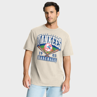 Men's Fanatics Tan New York Yankees Stadium Slub T-Shirt