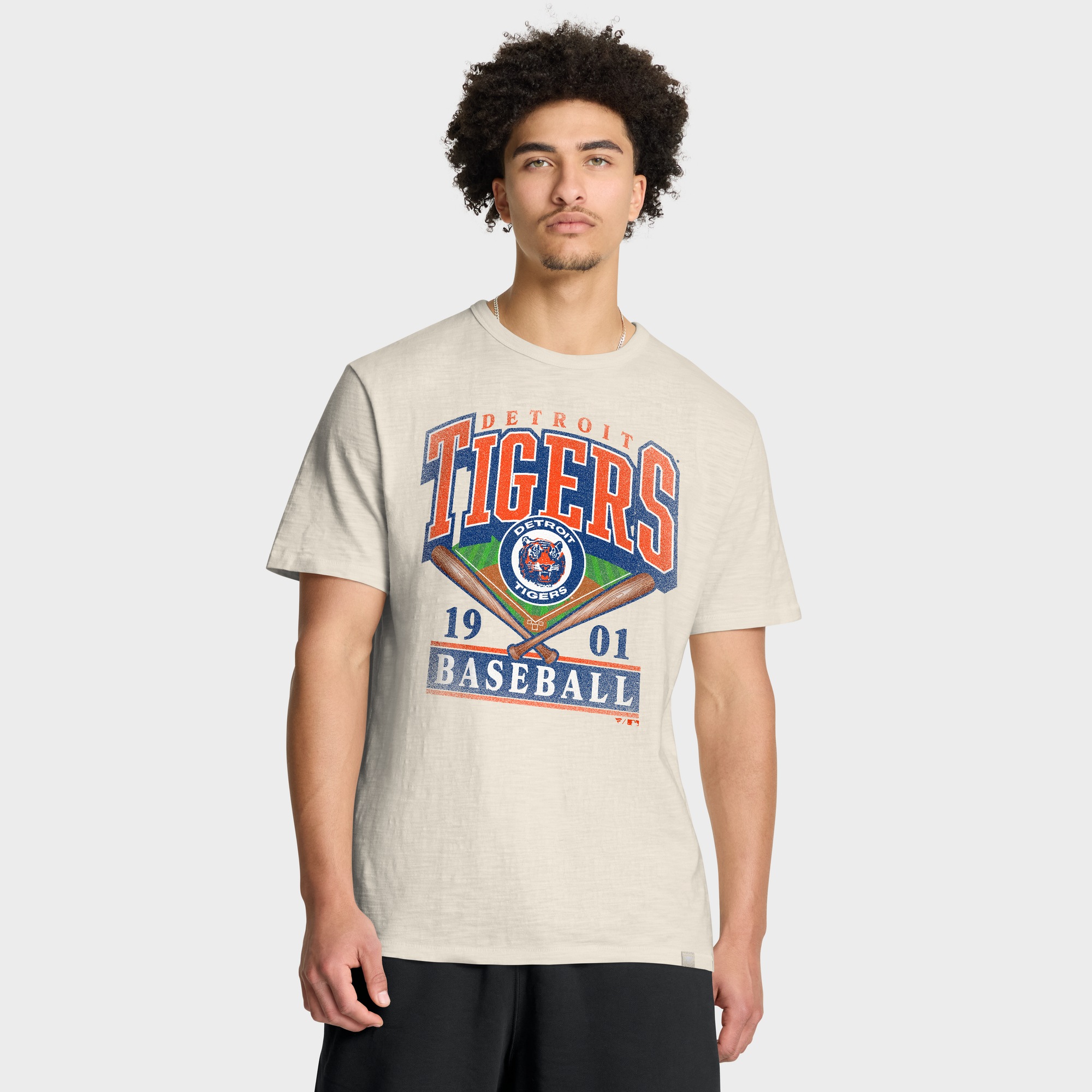 Men's Fanatics Tan Detroit Tigers Stadium Slub T-Shirt