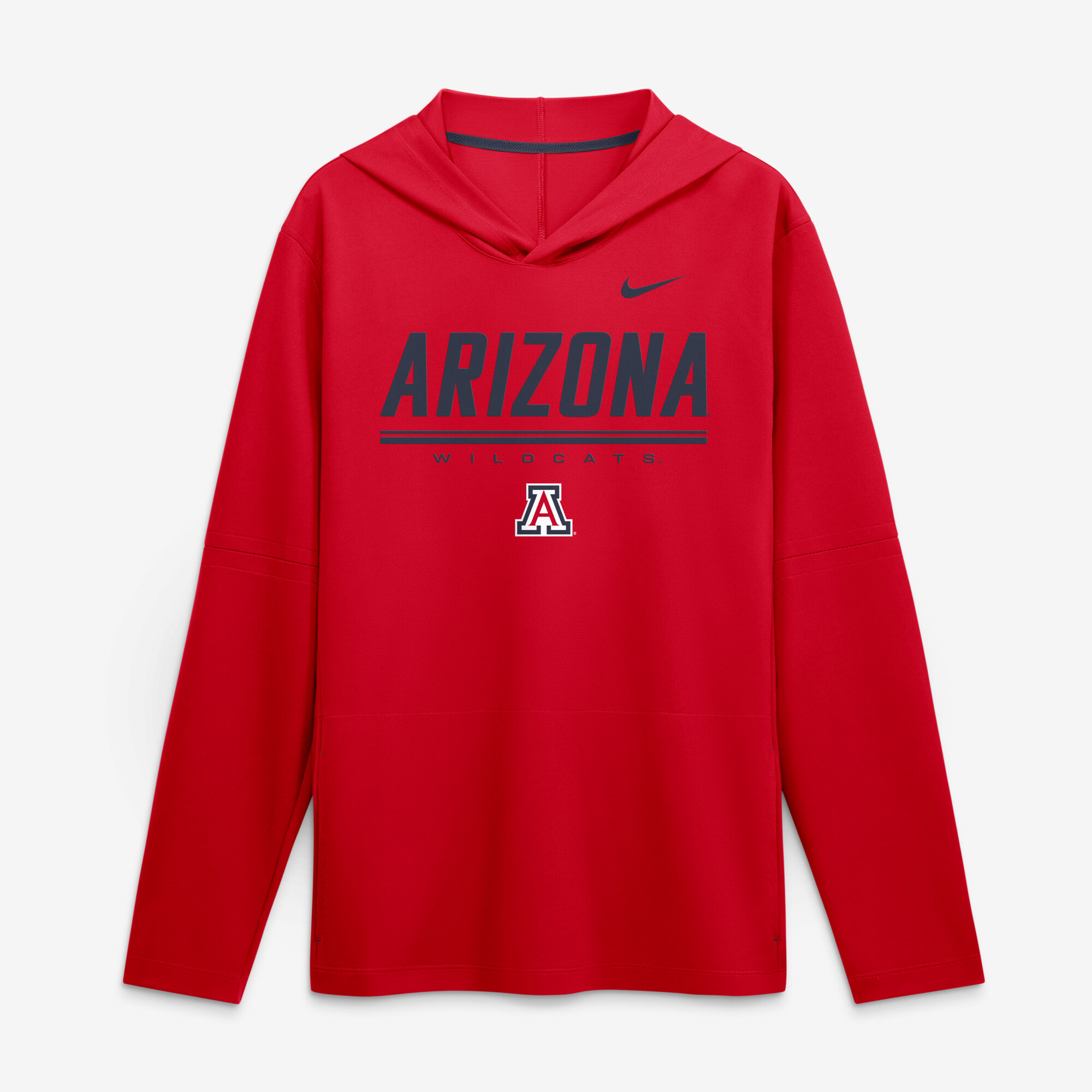 Men's Nike Red Arizona Wildcats 2026 Sideline Lightweight Long Sleeve Hooded Dri-FIT Top
