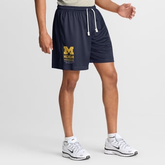 Men's Jordan Brand  Navy/Anthracite Michigan Wolverines Sideline Reversible Dri-FIT Shorts
