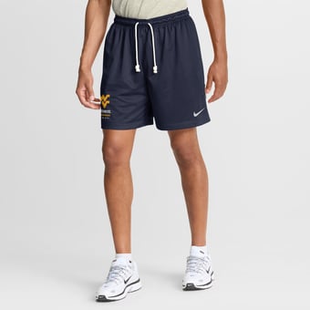 Men's Nike Navy/Anthracite West Virginia Mountaineers 2026 Sideline Standard Issue Reversible Dri-FIT Shorts