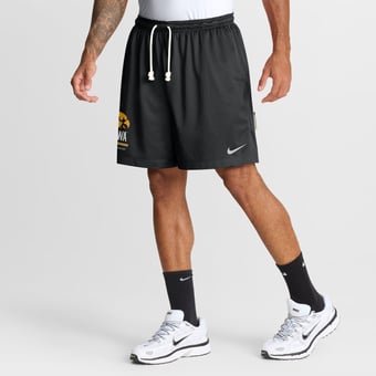 Men's Nike Black/Anthracite Iowa Hawkeyes 2026 Sideline Standard Issue Reversible Dri-FIT Shorts