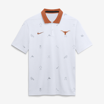 Men's Nike White Texas Longhorns Vapor Pattern Dri-FIT Polo