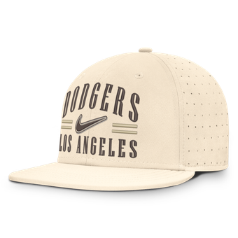 Men's Nike Natural Los Angeles Dodgers True Dri-FIT AeroBill Fitted Hat