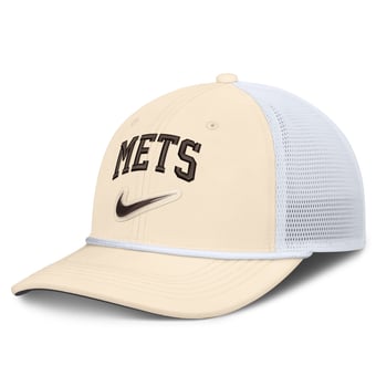 Men's Nike Natural/White New York Mets Rise Dri-FIT Trucker Adjustable Hat?