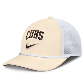 Men's Nike Natural/White Chicago Cubs Rise Dri-FIT Trucker Adjustable Hat?