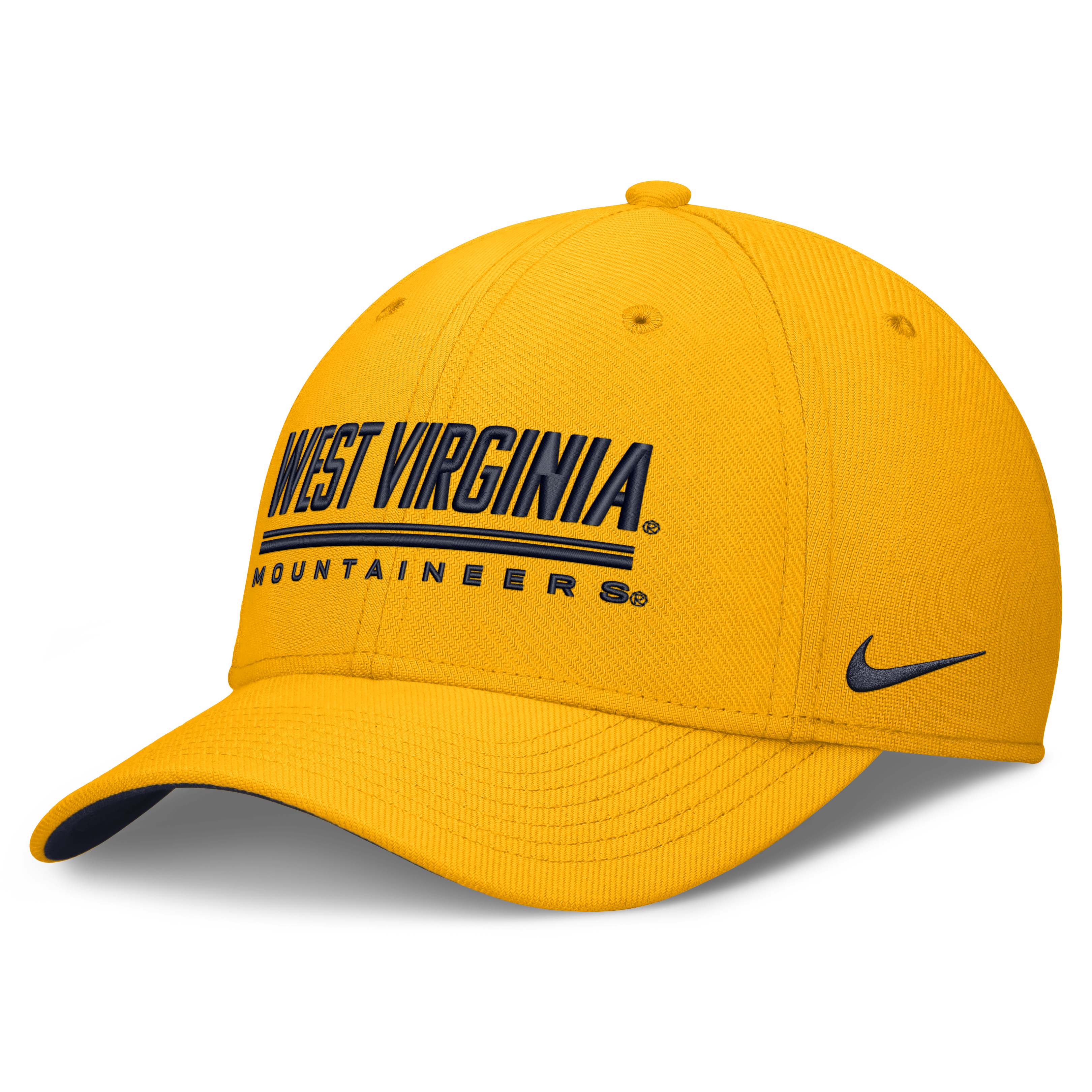 Men's Nike Gold West Virginia Mountaineers Game Day Rise Swooshflex Hat
