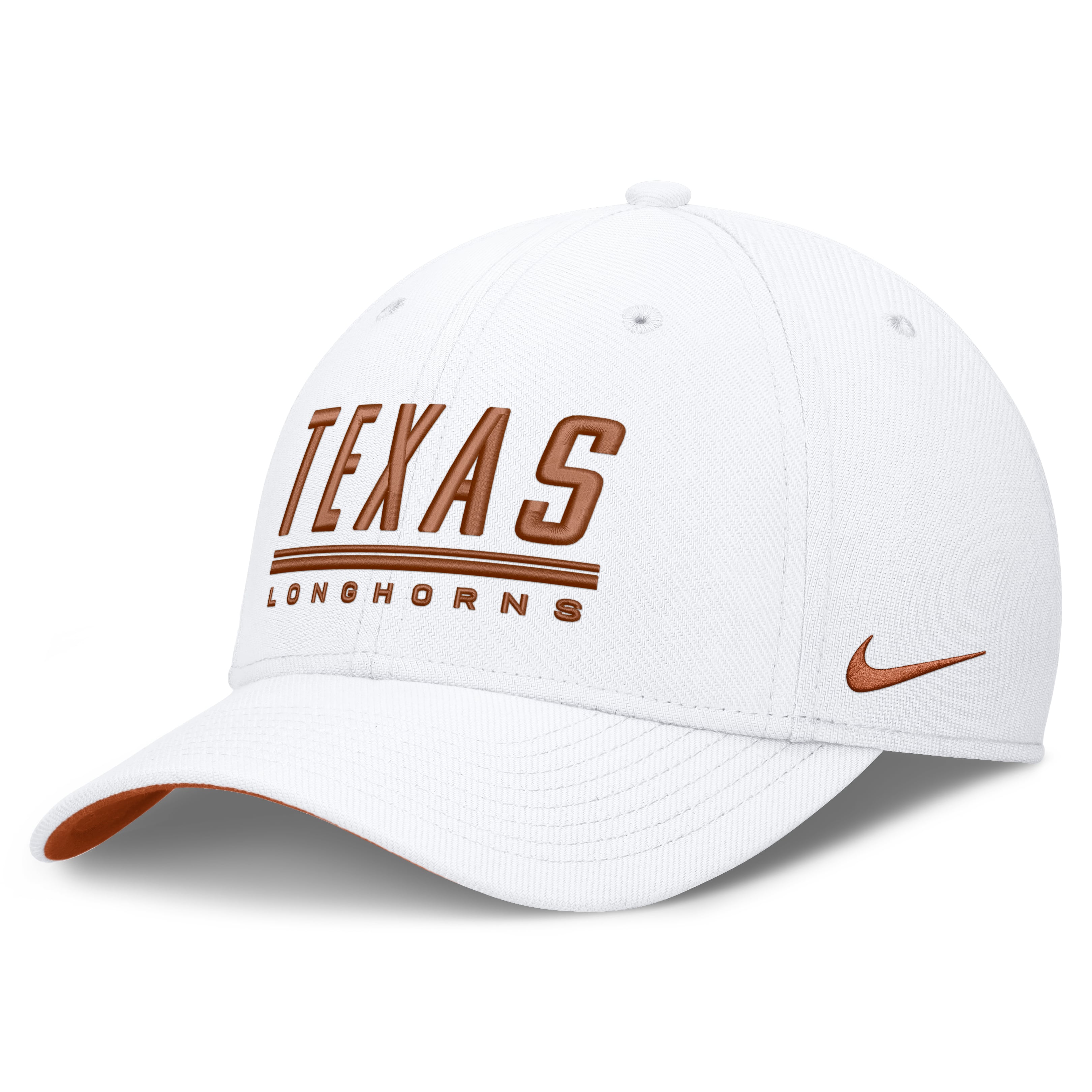 Men's Nike White Texas Longhorns Game Day Rise Swooshflex Hat