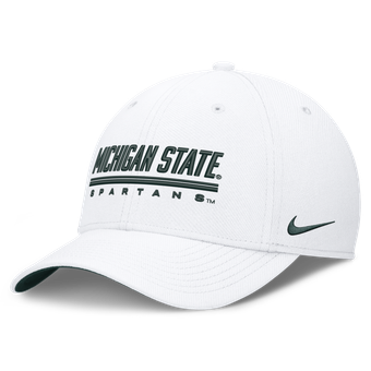 Men's Nike White Michigan State Spartans Game Day Rise Swooshflex Hat