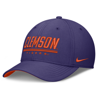 Men's Nike Purple Clemson Tigers Game Day Rise Swooshflex Hat