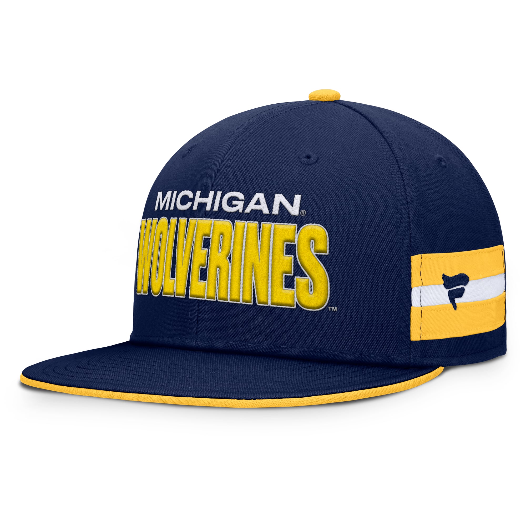 Men's Fanatics  Navy Michigan Wolverines Pick Off Fitted Hat