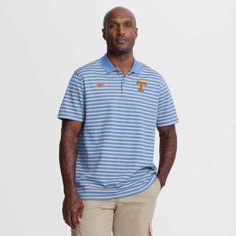 Men's Nike Light Blue/White Tennessee Volunteers Striped Dri-FIT Polo