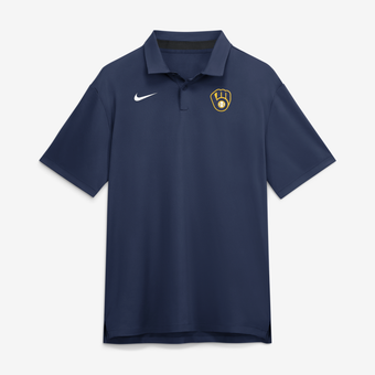 Men's Nike Navy Milwaukee Brewers Tour Dri-FIT Polo