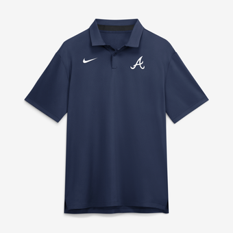 Men's Nike Navy Atlanta Braves Tour Dri-FIT Polo