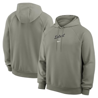 Men's Nike Gray Detroit Tigers Statement Primary Raglan Dri-FIT Hoodie