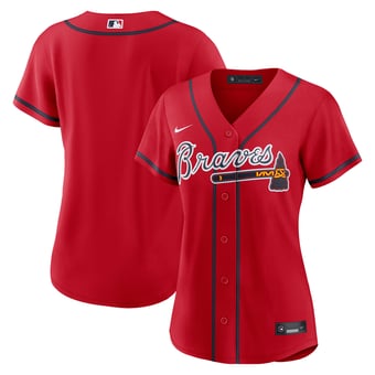 Women's Nike  Red Atlanta Braves Alternate Replica Jersey