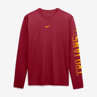 Men's Nike  Cardinal USC Trojans Primetime Logo Sleeve Legend Dri-FIT Long Sleeve T-Shirt