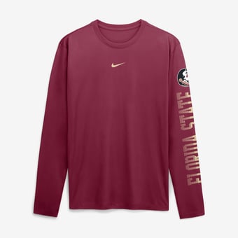 Men's Nike  Garnet Florida State Seminoles Primetime Logo Sleeve Legend Dri-FIT Long Sleeve T-Shirt