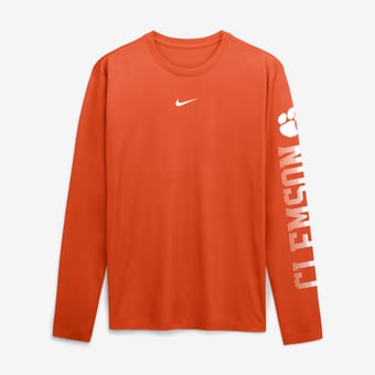 Men's Nike  Orange Clemson Tigers Primetime Logo Sleeve Legend Dri-FIT Long Sleeve T-Shirt