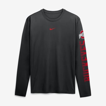 Men's Nike  Black Ohio State Buckeyes Primetime Logo Sleeve Legend Dri-FIT Long Sleeve T-Shirt