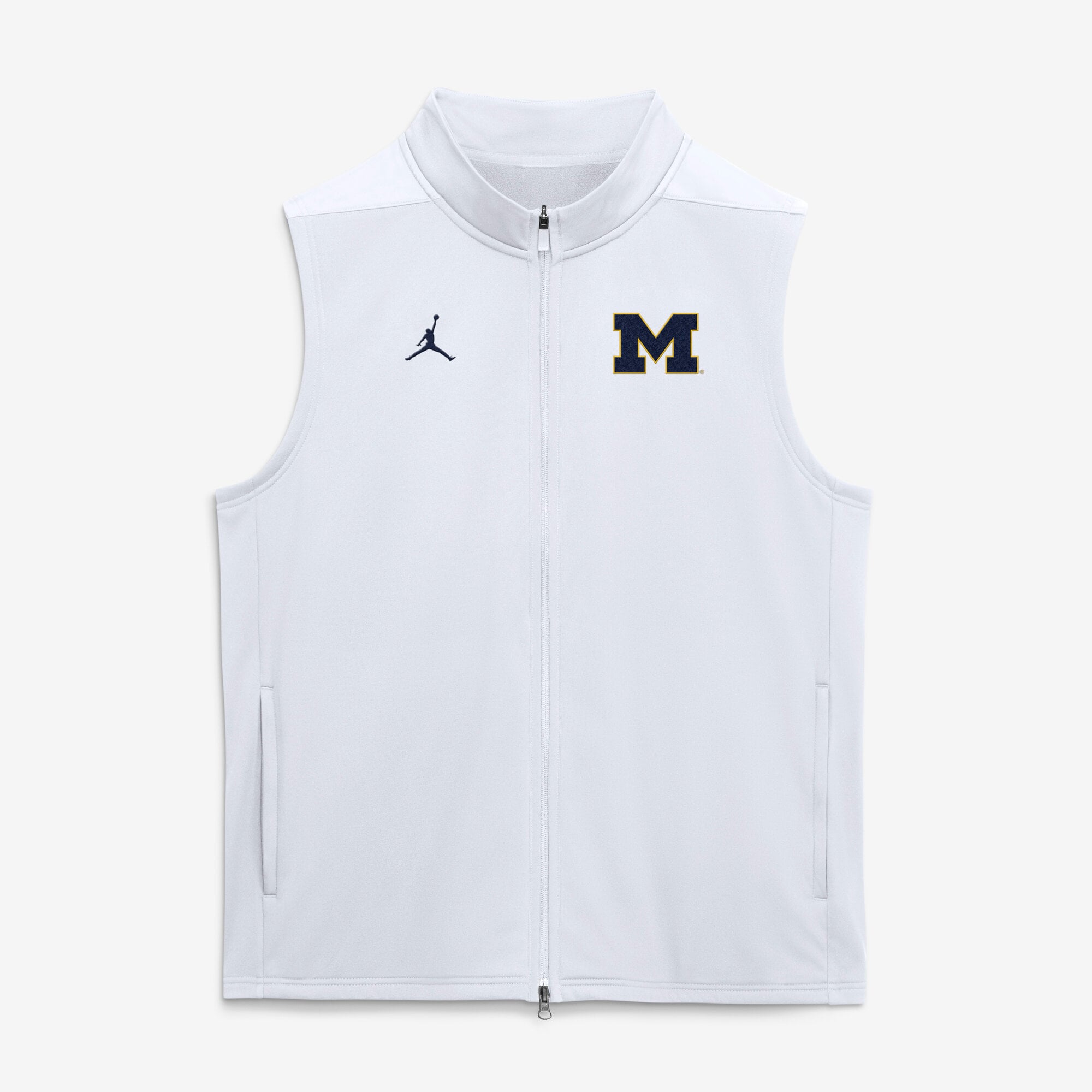 Men's Jordan Brand White Michigan Wolverines Primetime Victory Therma-FIT Full-Zip Vest