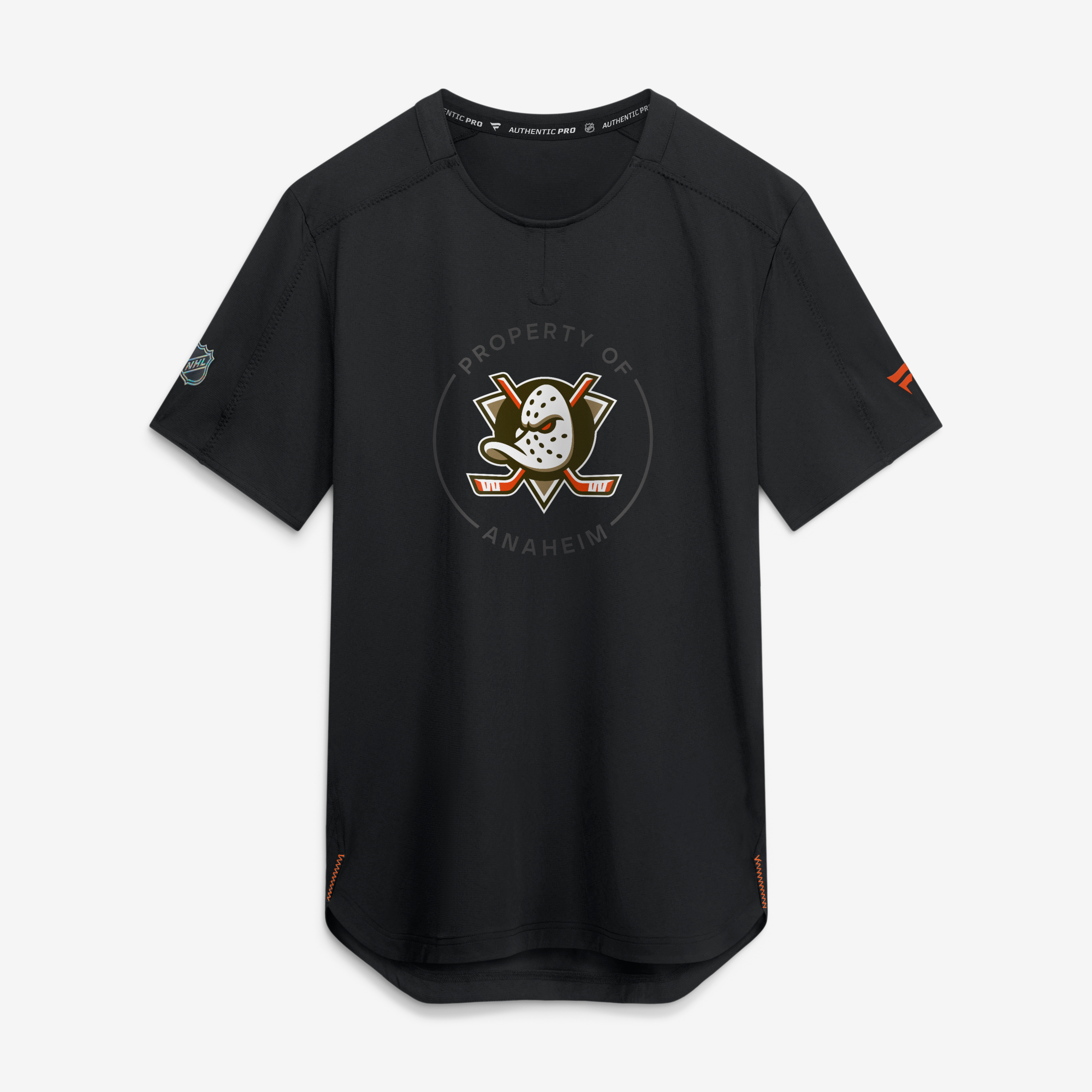 Men's Fanatics Black Anaheim Ducks Authentic Pro Train Performance T-Shirt