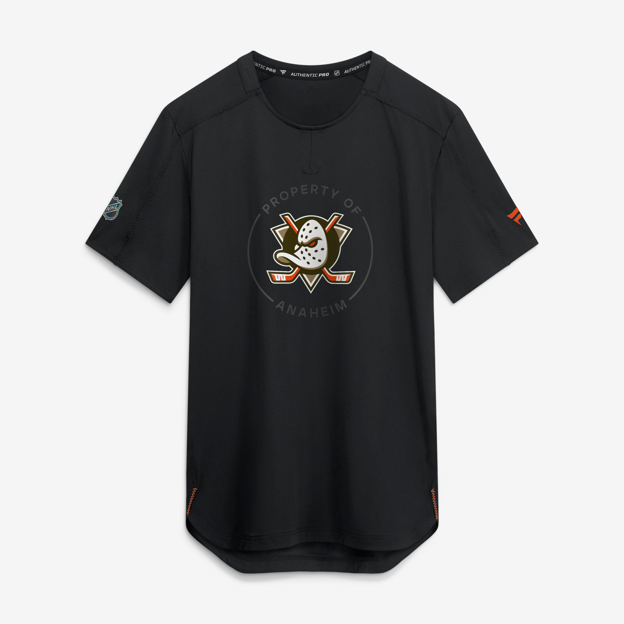 Men's Fanatics Black Anaheim Ducks Authentic Pro Train Performance T-Shirt