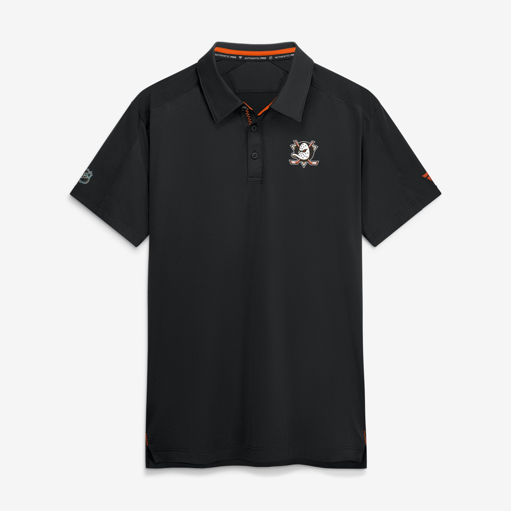 Men's Fanatics Black Anaheim Ducks Authentic Pro Rink Polo