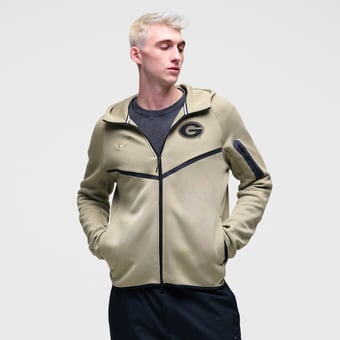 Men's Nike Olive Georgia Bulldogs Tech Fleece Full-Zip Windrunner Hoodie