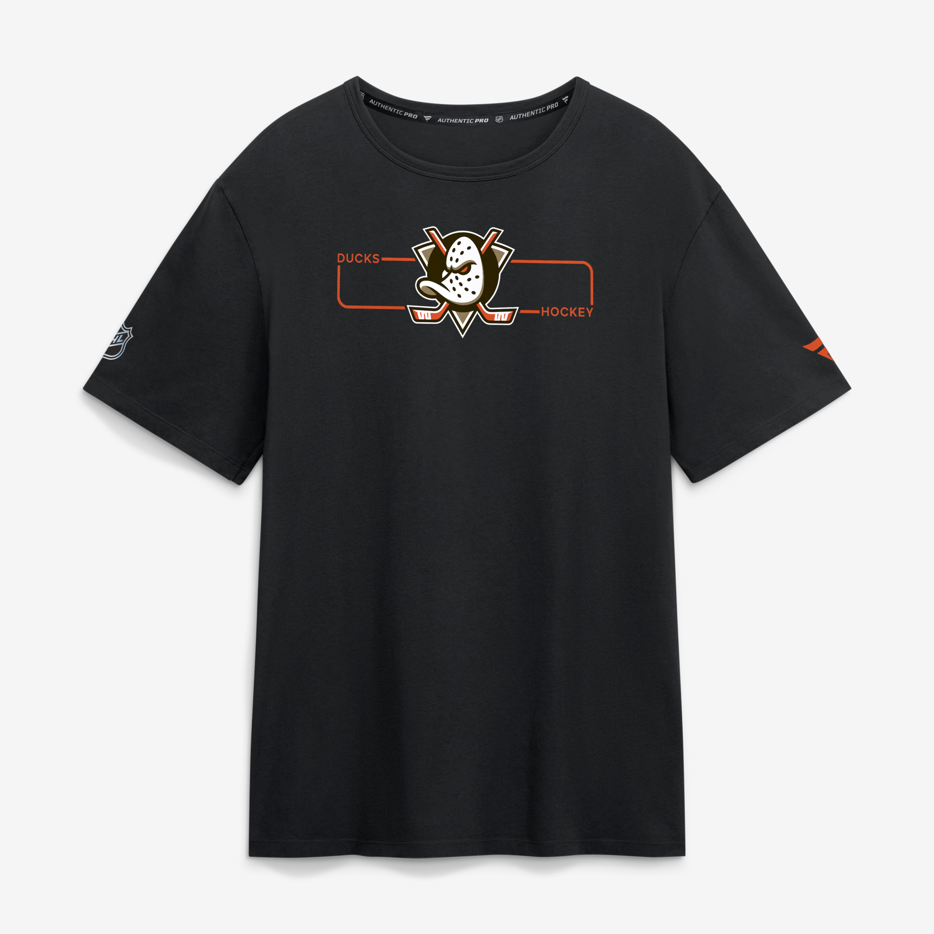 Men's Fanatics Black Anaheim Ducks Authentic Pro Primary Logo T-Shirt