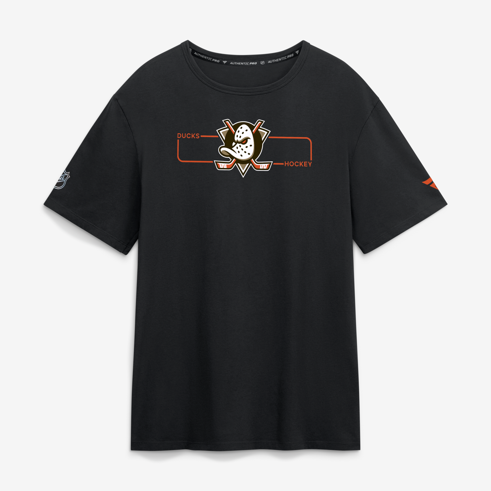 Men's Fanatics Black Anaheim Ducks Authentic Pro Primary Logo T-Shirt