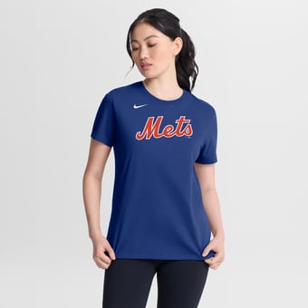 Women's Nike Royal New York Mets Wordmark T-Shirt