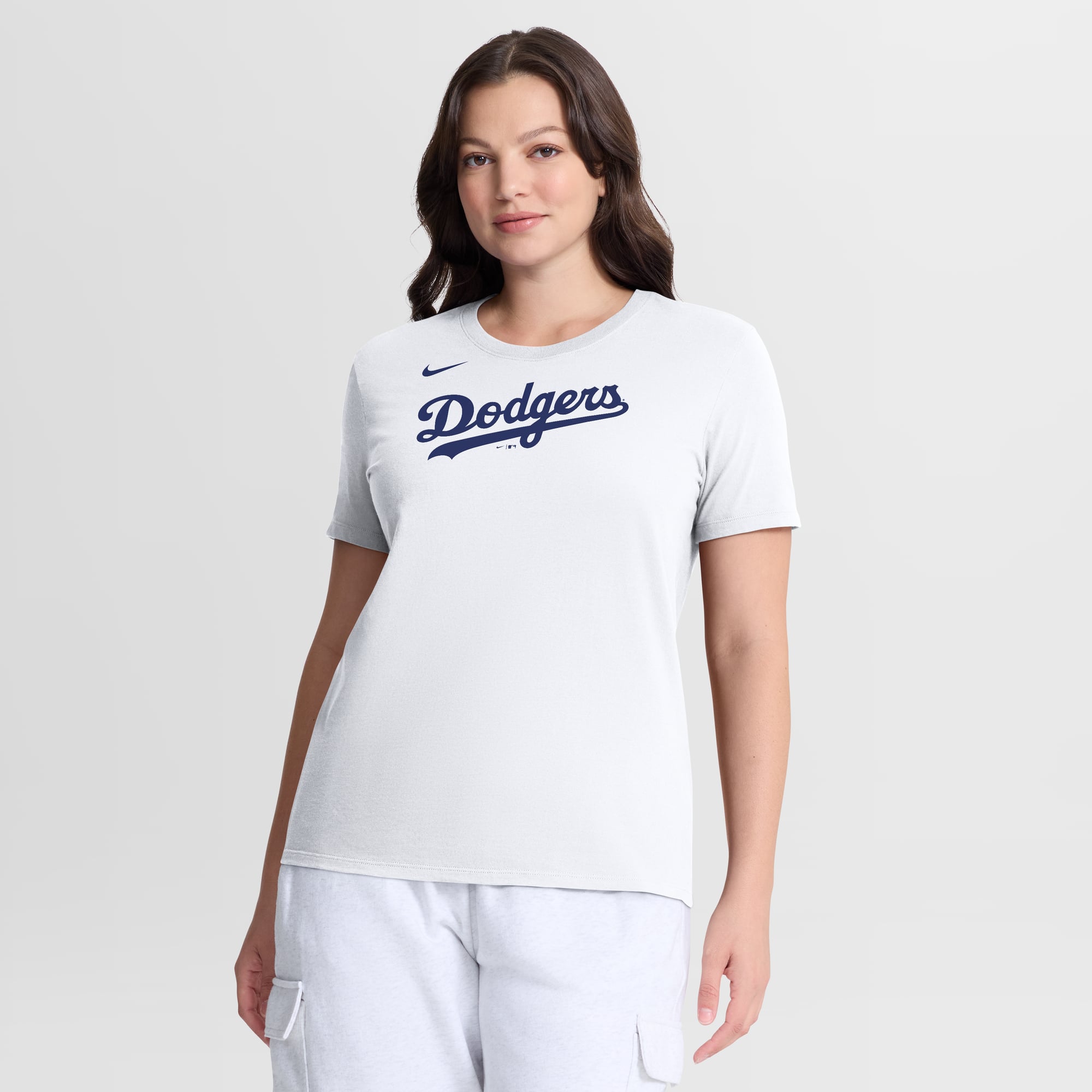 Women's Nike White Los Angeles Dodgers Wordmark T-Shirt