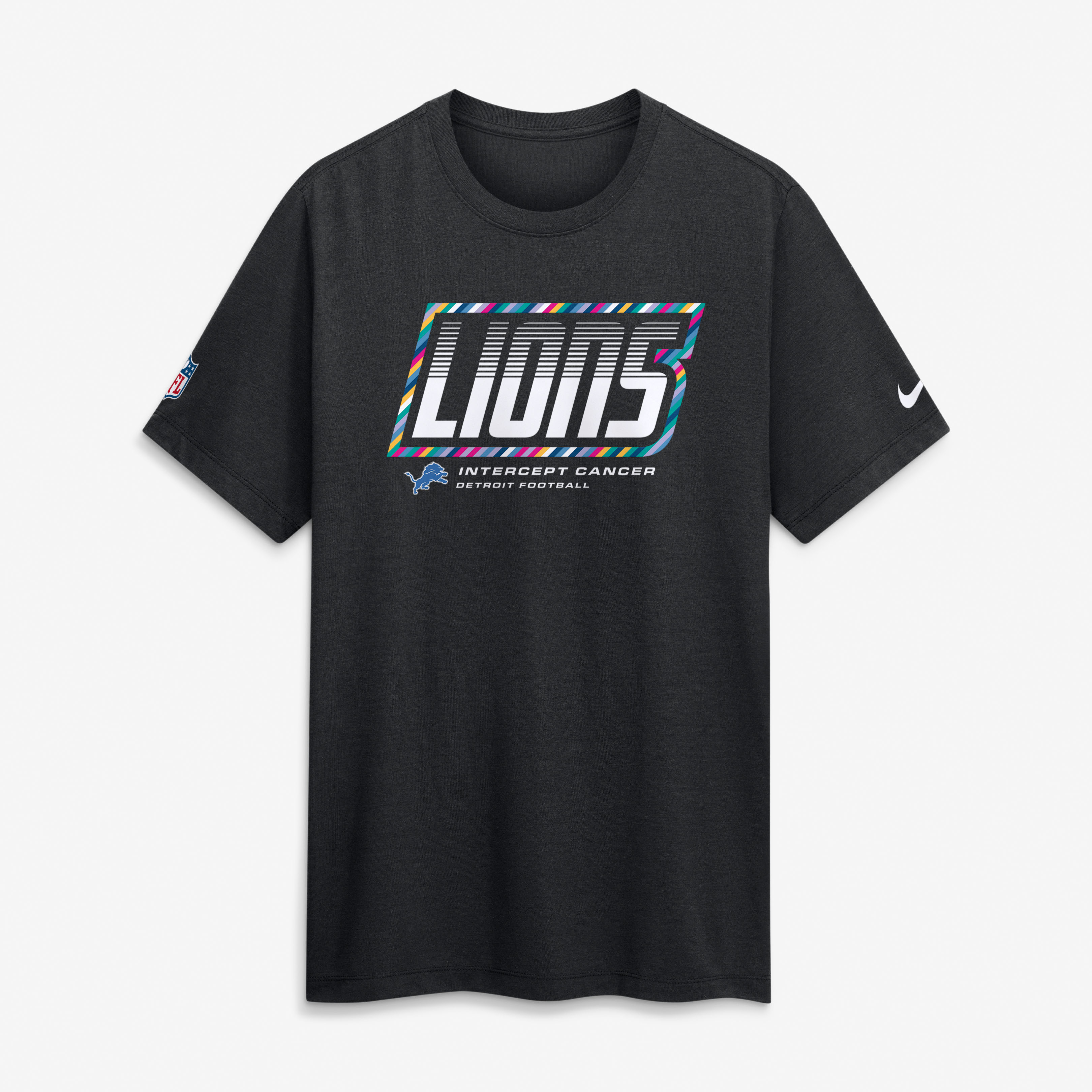 Men's Nike Black Detroit Lions 2026 NFL Crucial Catch Tri-Blend Dri-FIT T-Shirt